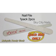 1 pack 2pcs FoeyCai Nail File Nail File 180/240 Nail File 美好条 1包2条
