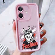 Case For OPPO A3 4G A3 Pro 5G A3X 4G A3X 5G A40 A60 5G Fashion Dog Phone Three-Color Silicone Shockp