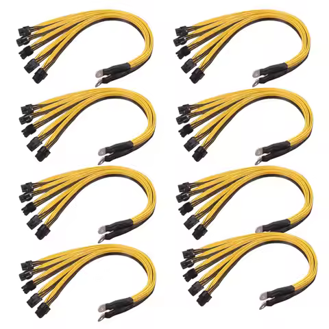 S7 S9 To 5X PCI-E Pcie 6Pin GPU Graphics Card Splitter Power Cable BTC Miner Bitcoin S11 T9+X10 L3+A