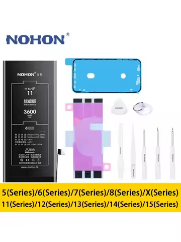 NOHON Phone Battery for iphone 5 6S 7 8plus X Xr Xs Max 11 12Pro 13 14 plus 15 15Pro MAX 12Mini SE O