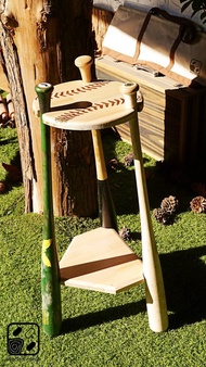 【訂製品】棒球魂罝物架 球棒小桌