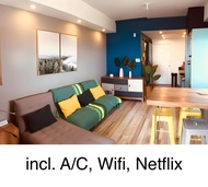 อพาร์ตเมนต์ 1 ห้องนอน 1 ห้องน้ำส่วนตัว ขนาด 42 ตร.ม. – กลางเมืองตาไกย์ไตย์ (Wind Residence Designer 