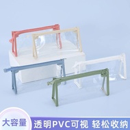 pencil cas pencil box aesthetic korean style pencil case pink korean style Double-layer Transparent 