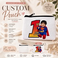 CUSTOMIZED CANVAS POUCH Personalized Pouch | Photo Pouch | Name Print | Souvenir Giveaway