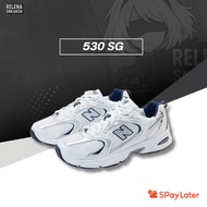 NB Model 530 SG White Silver Navy Shoes
