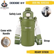 Cille Dodge 800ML Termos Tumbler Botol Termos Flask Air Tahan SUS316 Water Botol Water Bottle Flask 