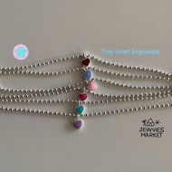 JEWVIES tiny heart bracelets