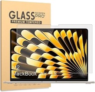 UUONDO Tempered Glass Screen Protector for New Apple 2023 MacBook Air 15 inch (Model: A2941) Laptop with M2 chip 15.3 inch Liquid Retina Display Laptop, HD Tempered Glass protector.