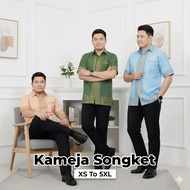BAJU KAMEJA LELAKI | SONGKET TENUN | KAMEJA LELAKI | SONGKET TENUN COTTON | BUNGA TABUR