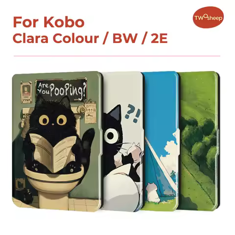 Twosheep 6-inch Case for Kobo Clara BW Clara Colour Clara 2E TPU Magnetic Flip Auto Wake Sleep TPU s