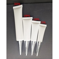 Beaute4u 5ml,10ml,18ml,30ml Facial Cleanser Cosmetics Soft Tube(Pearl White)w.silver cap - Fulfilled