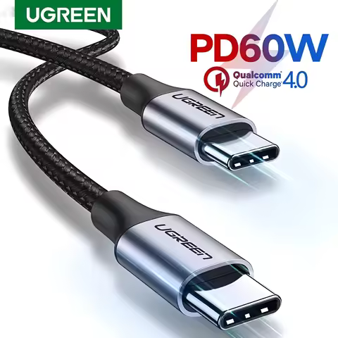UGREEN 60W USB C Cable 100W Type C to Type C Cable 3A PD Fast charging data 25cm 50cm 1m 1.5m 2m 3m 