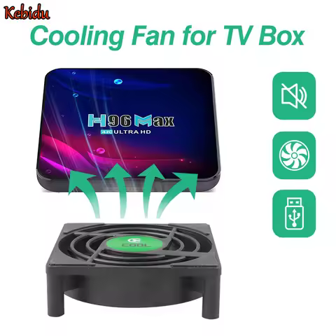 DC 5V USB Mini Cooling Small Fan 7 Blades Cooling Fan for TV Box Set Top Box 80x80x25mm Silent TV Bo