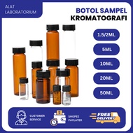 Clear and Amber Glass Chromeatography Sample Bottle Clear Amber Glass Vial Chemical Lab Size 1.5ml 2