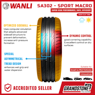 Wanli RUN FLAT SA302 Sport Macro Tires Passenger Car Tires Rim 16 Rim 17 part 1 of 2 www.grandstone.ph 195/55R16 205/55R16 225/55R16 205/45R17 205/50R17 215/50R17 225/45R17 225/50R17 225/55R17 235/55R17