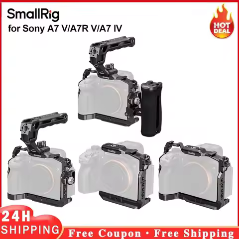 SmallRig Camera Cage Kit For Sony A7 V/A7R V/A7 IV, HawkLock Quick-Release NATO Rail,Arca-Swiss Quic