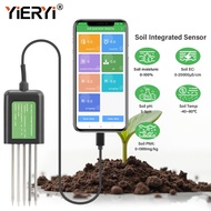 Yieryi Smart 7-In-1เครื่องทดสอบดินPH/ความชื้น/EC/อุณหภูมิ/NPK เมตรมิเตอร์วัดสารอาหารทดสอบไนโตรเจน/ฟอ