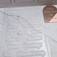 Chocolate Mica Mold with HBD Writing, BEST WISHES