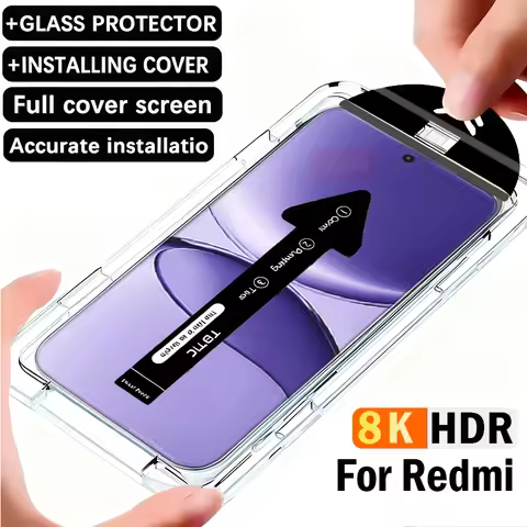 8K Auto Installation Dust Free Protective Glass for Redmi Turbo 4 Pro 3 Screen Protector for Redmi N