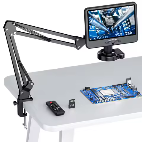 Andonstar AD109A Digital Microscope Handheld Magnifier Microscope Camera with 56 LED Ring Light for 