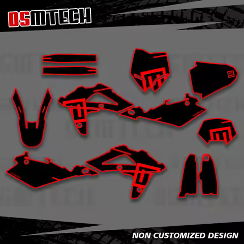 DSMTECH For Husqvarna TC TE WR 250 450 510 2005 2006 2007 Full Graphics Decals Stickers Kit Motorcyc
