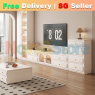 Nova&Store Cream Style Floor Standing Storage TV Console Integrated Wall Cabinet