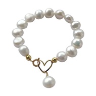 巴洛克珍珠心型扣飾設計款手鍊