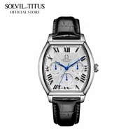 Solvil et Titus Barrique Multi-Function Mechanical Black Leather Men Watch W06-03267-001