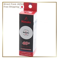 Nittaku Table Tennis Balls J-Star Clean, Pack of 3 (White/FF)
