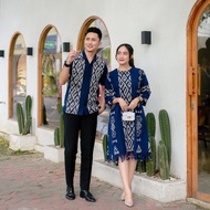 Troso sereno blue 444 woven couple shirt