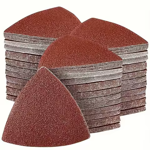30PCS 80mm Triangular Sanding Disc Delta Sander Hook & Loop Sandpaper Abrasive Tools for Sanding Gri