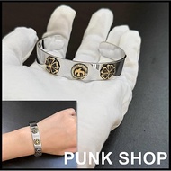GOROS Bracelet 925 Silver Glossy Open Eagle Label Bracelet 0452