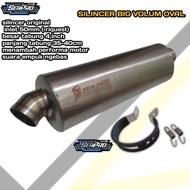 Sea Pro Exhaust Only Silencer Oval Inlet 50mm 4-inch tube Type R5