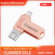 Kingston แฟลชไดร์ฟ USB OTG 512GB 1TB พร้อม Type-C สำหรับ IPhone14/13/12/11 /X/ 8/7/6 Ipad/lightning หน่วยความจำ HD