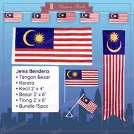 READY STOCK Malaysia Flag Bendera Tangan Kecil Besar Tiang Kereta