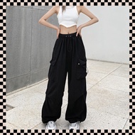 Raya Long Pants Big Pockets Oversize Dance Pants Trousers Women Casual Cargo Pants Baggy Style P-016