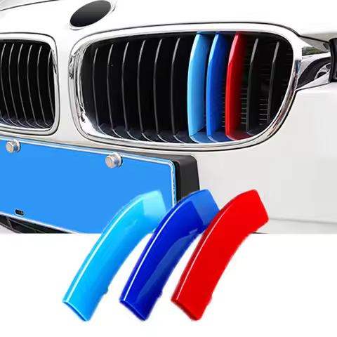 3pcs/lot Car Grille Network Decor Trims Grill Sticker for BMW E46 F30 E90 3 Series Car Style BMW Gri