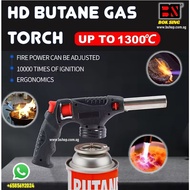 HEAVY DUTY BUTANE TORCH HEAD 908C/ MULTI-PURPOSE FLAME TORCH GUN / BIG BUTANE TORCH W/ GAS CATRIDGE 