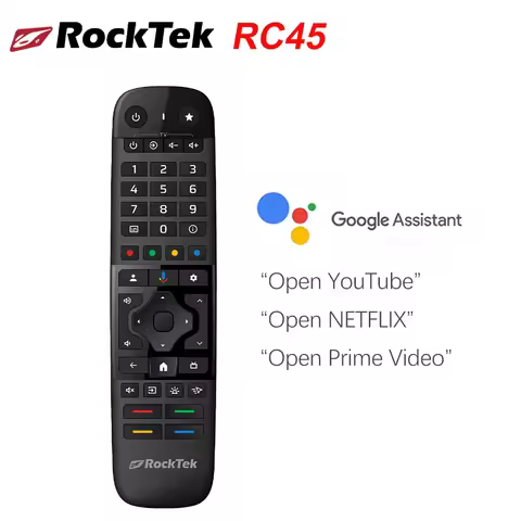 RockTek RC45 Wireless Voice Remote Compatible with Google TV BOX RockTek G2 GX1 GT1 TV Box GB1 GS1 D