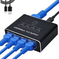 Gigabit Network Splitter One-to-Four Network Splitter RJ45Network Splitter Network Adapter Splitter