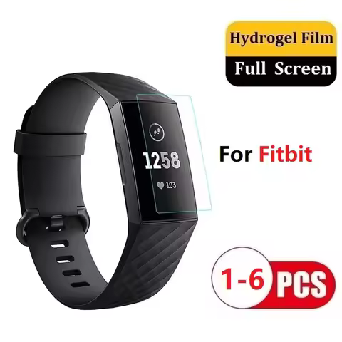 Protective Hydrogel Film For Fitbit Charge 6 5 4 3 2 Screen Protector For Fitbit Inspire 2 3 HR Luxe