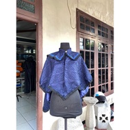 Gothic Lolita Cape Blue Jacquard Ruffles Lace Jacquard Color Block Fall Lolita Outwears