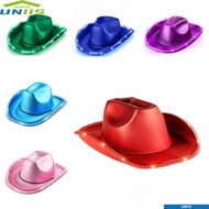 UNIIS Light Up Cowgirl Hat, Comfortable Shiny Space Cowgirl Hat, Durable EVA LED Composite Cowboy Ha