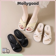 MOILYMY Soft PVC Flat Slippers - Non-Slip Casual Shoes for Women