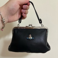 二手全新Vivienne Westwood西太后小羊皮口金肩背手提包