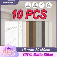 WallNest 10PCS Vinyl Wallpaper 30x60cm Marble Wood Motif Marble Sticker Wallpaper