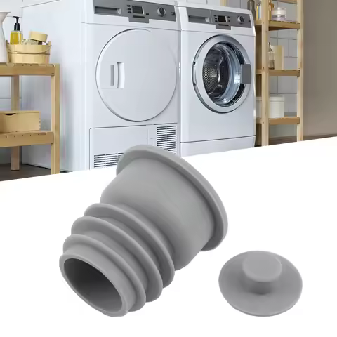 1Pcs 1.77~1.97inch Gray Silicone Pipe Seal Washing Machine Drain Pipe Seal Deodorant Seal Pipe