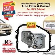 Avanza Rush (2004-15) Automatic Filter & Gasket Auto 35303-97501 35168-B1020 08886-81400 TOYOTA F601