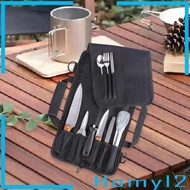[HOMYL2] Chef Knife Holder, 6 Slots Foldable Multifunctional Carrying Case, Knife Holder for Outdoor