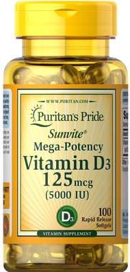 Viên Uống Tăng Khả Năng Hấp Thụ Canxi Vitamin D3 Puritans Pride của Mỹ